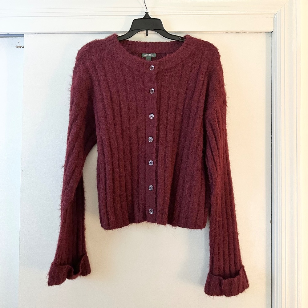 NWT Wild Fable Wooly Burgundy Cardigan